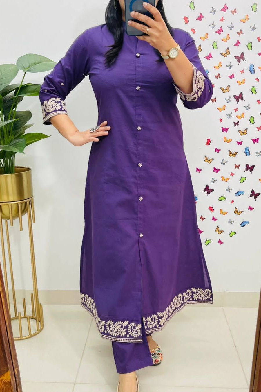 Lavender Grace A-Line Cotton Co-Ord Set