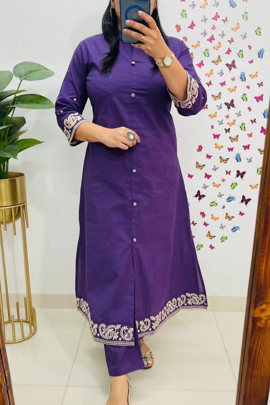 Lavender Grace A-Line Cotton Co-Ord Set