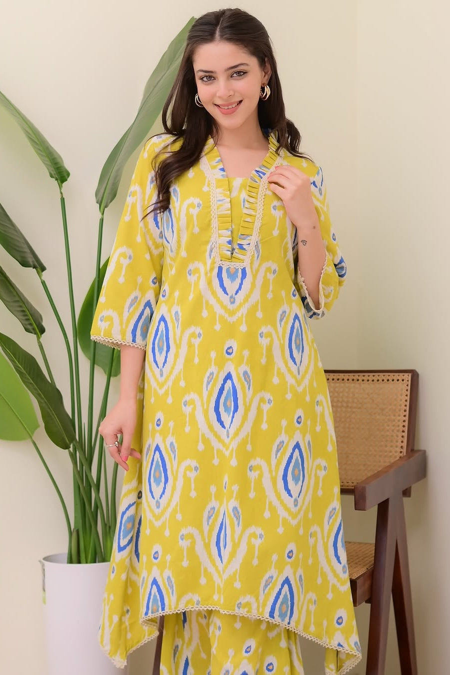 Traditional Apple-Cut Cotton Co-Ord Set