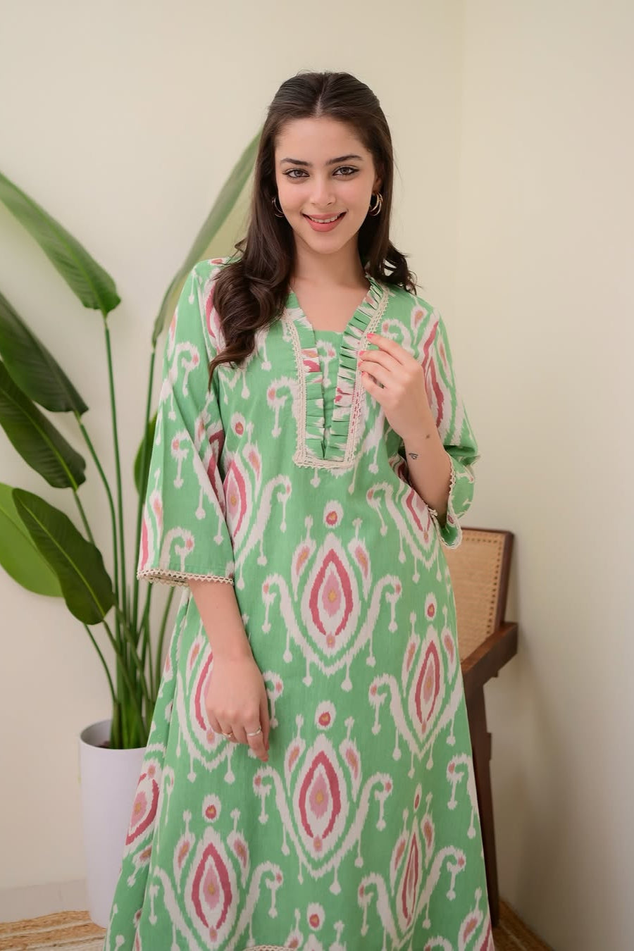 Traditional Apple-Cut Cotton Co-Ord Set