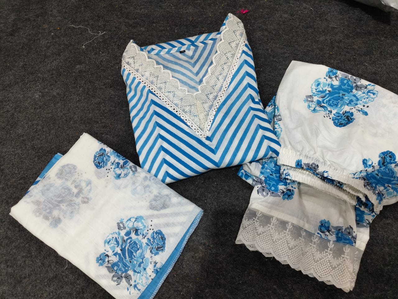 Beautiful Gorgeous Lahriya Pure Cotton Suit Set