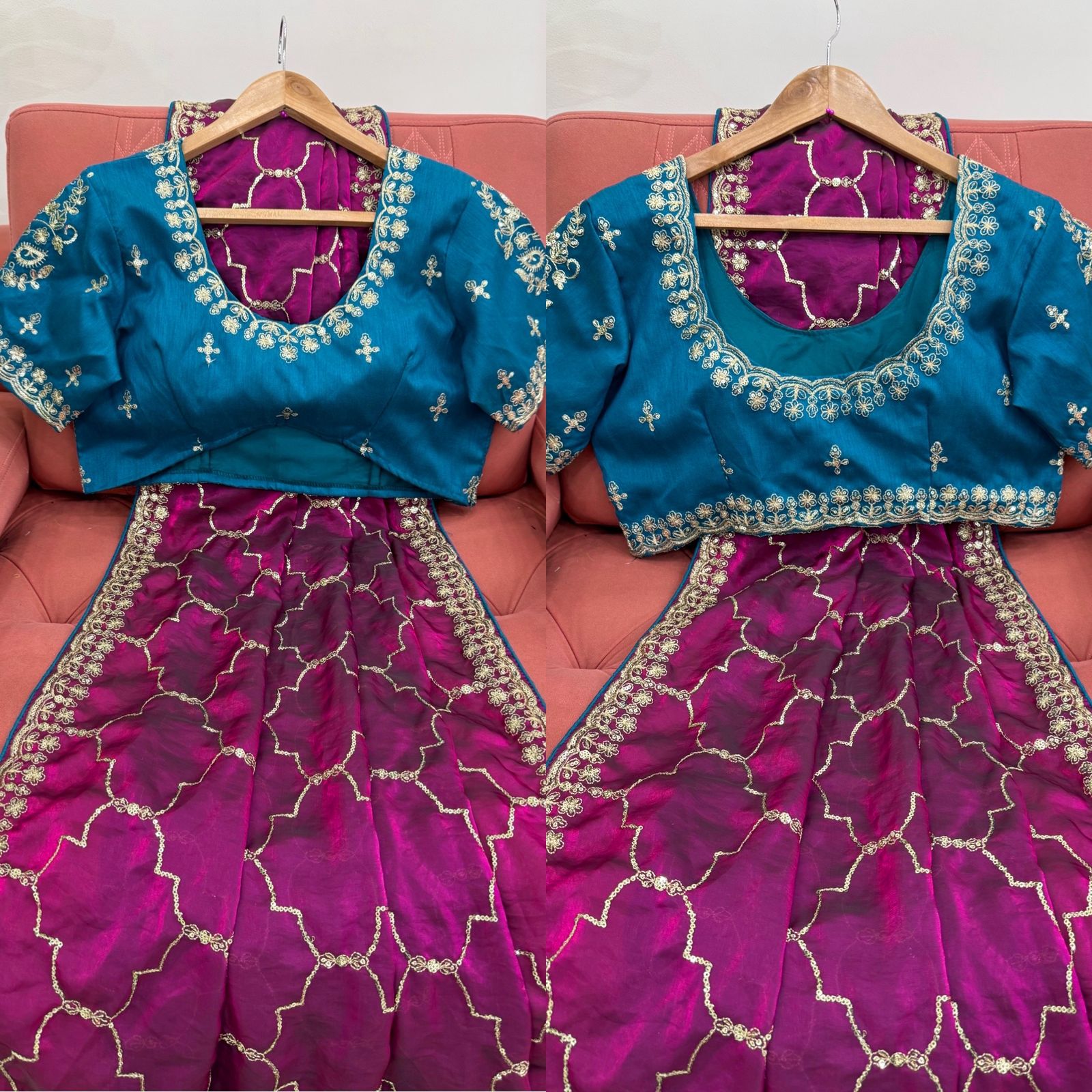 Ruhaniya Purple Designer Jimmy Chu Sequin Saree