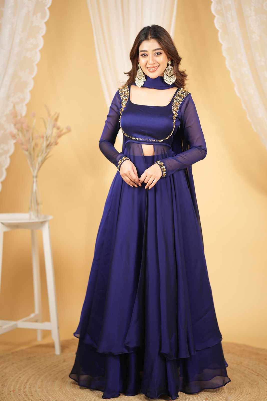 New Stylish Rangoli Silk Handworked Lehenga Set
