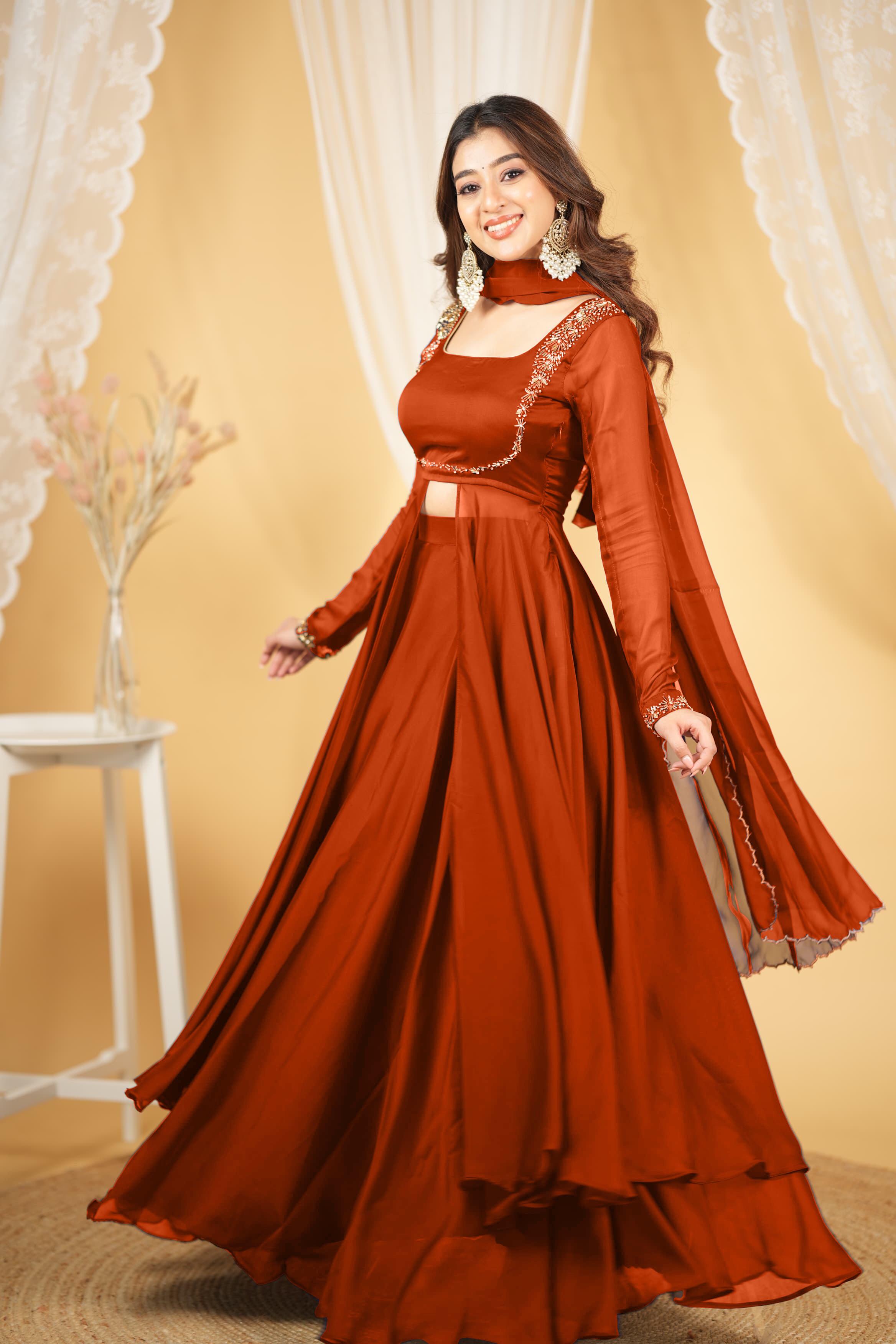 New Stylish Rangoli Silk Handworked Lehenga Set