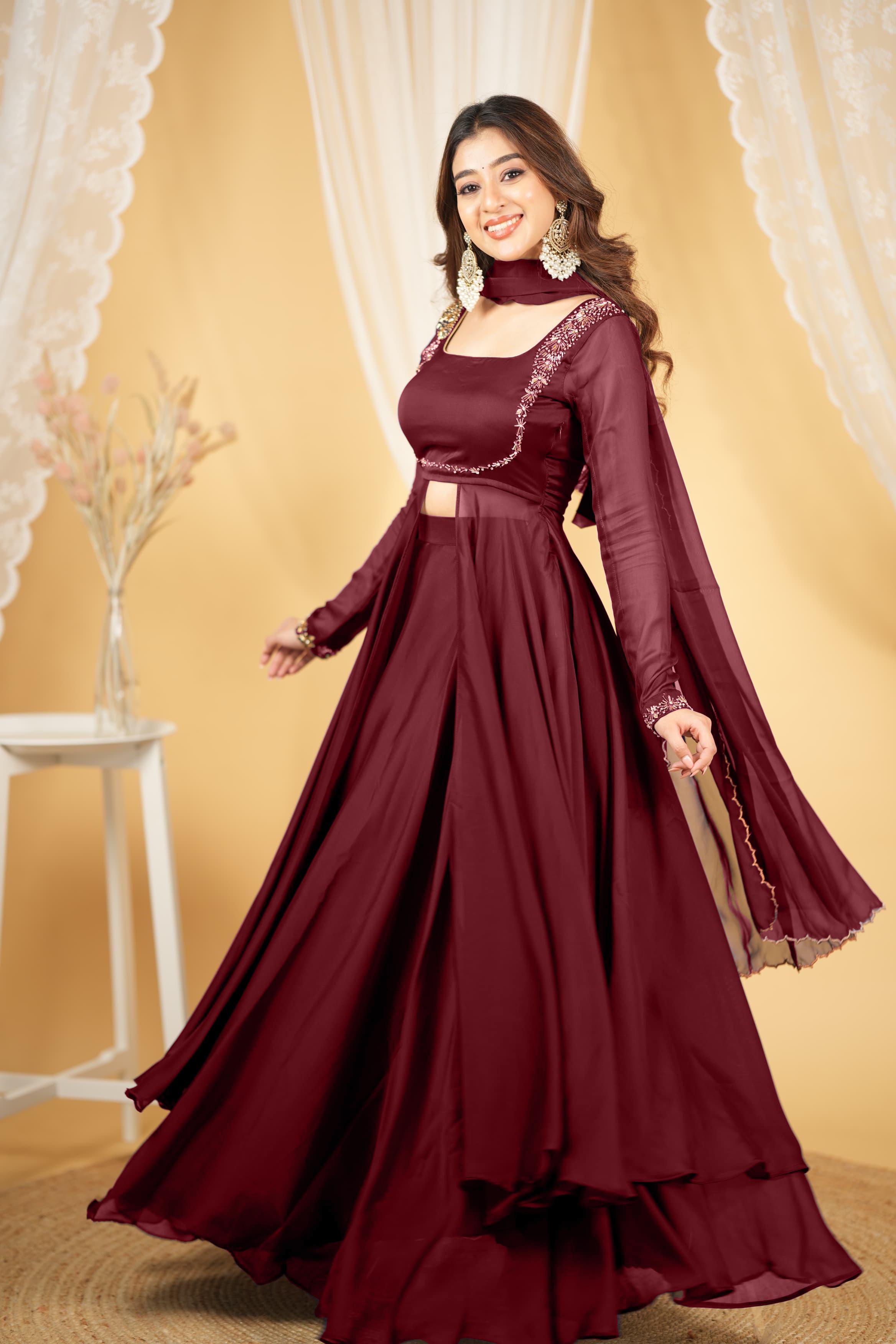 New Stylish Rangoli Silk Handworked Lehenga Set