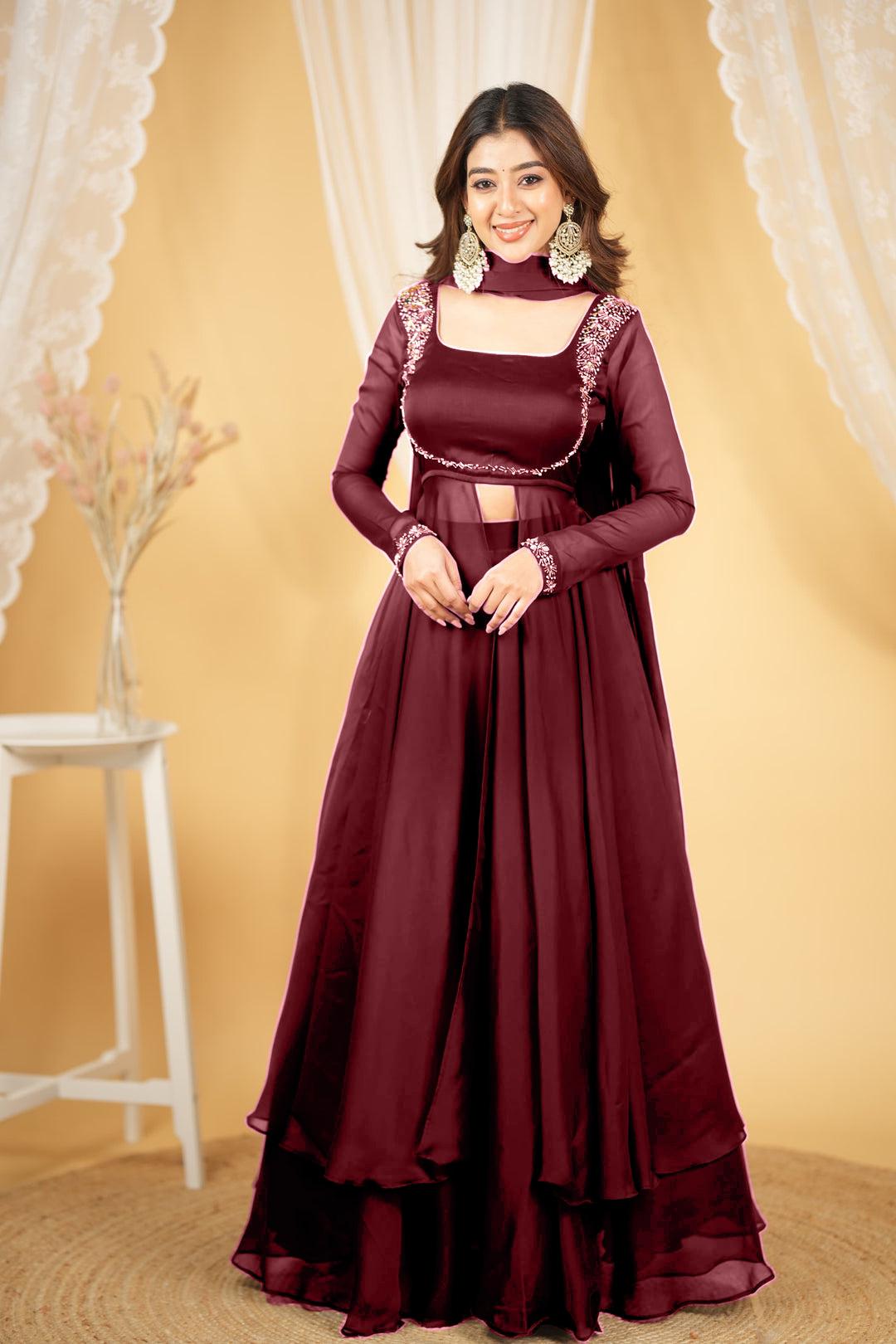 New Stylish Rangoli Silk Handworked Lehenga Set