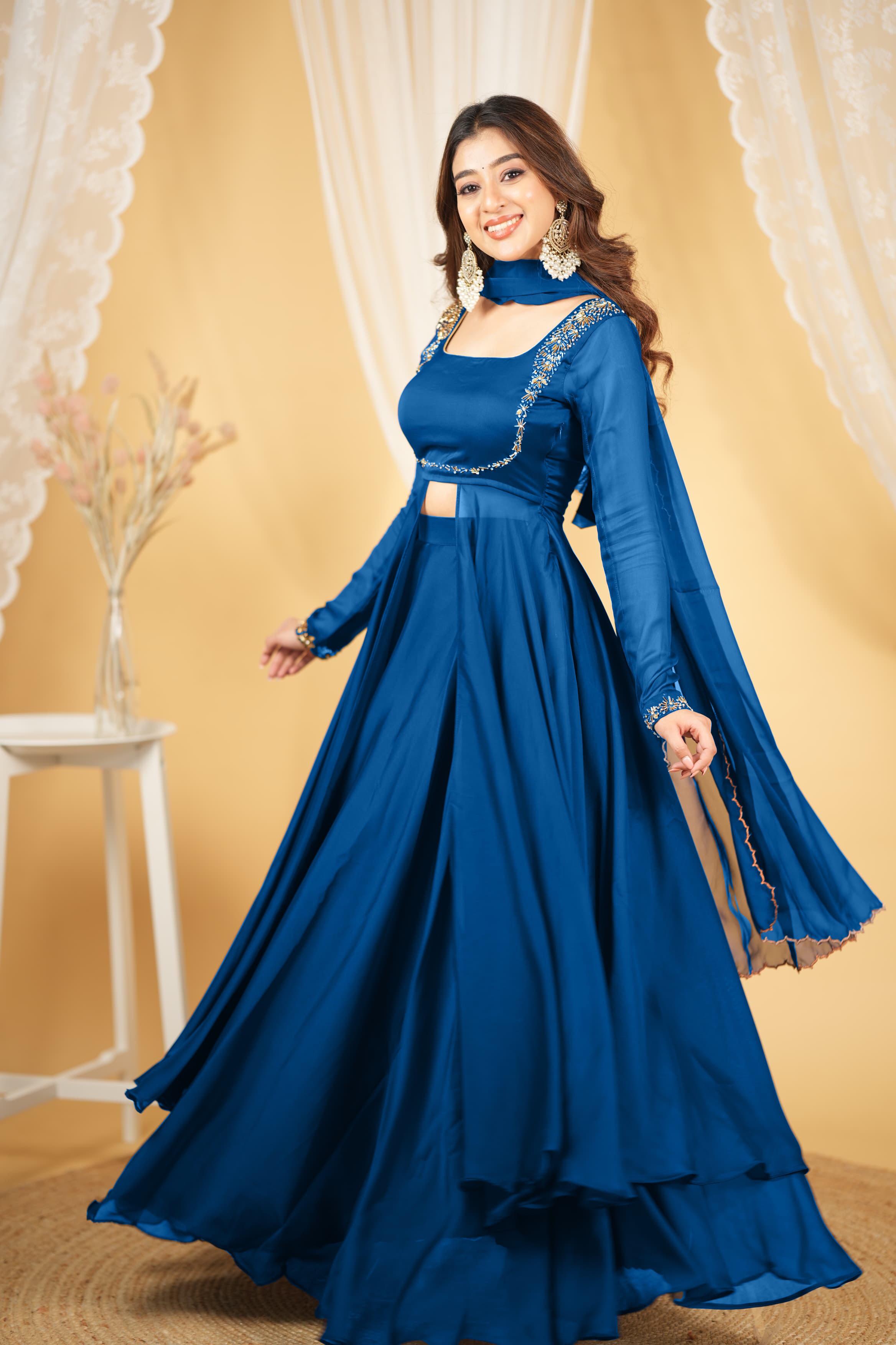 New Stylish Rangoli Silk Handworked Lehenga Set