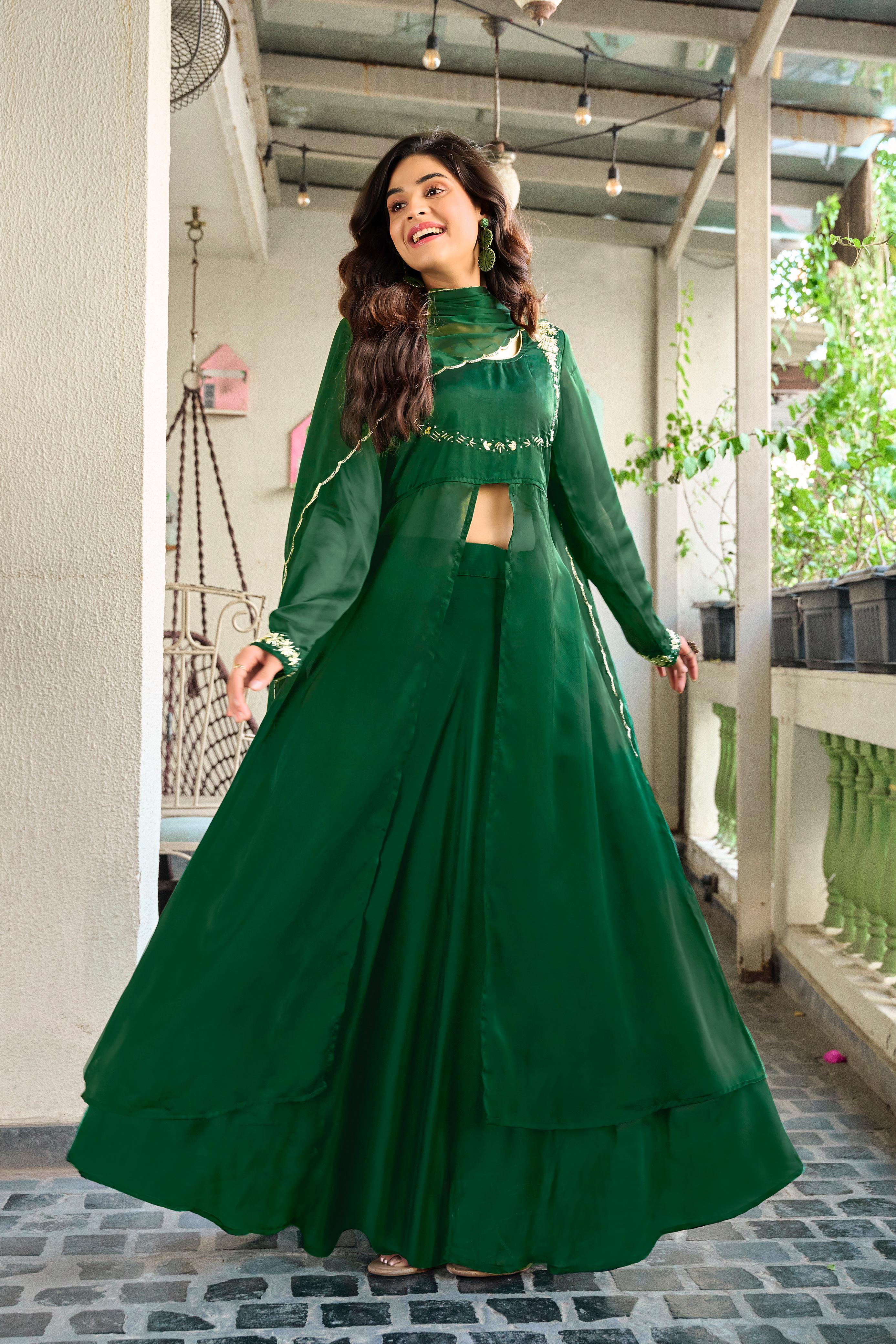 New Stylish Rangoli Silk Handworked Lehenga Set