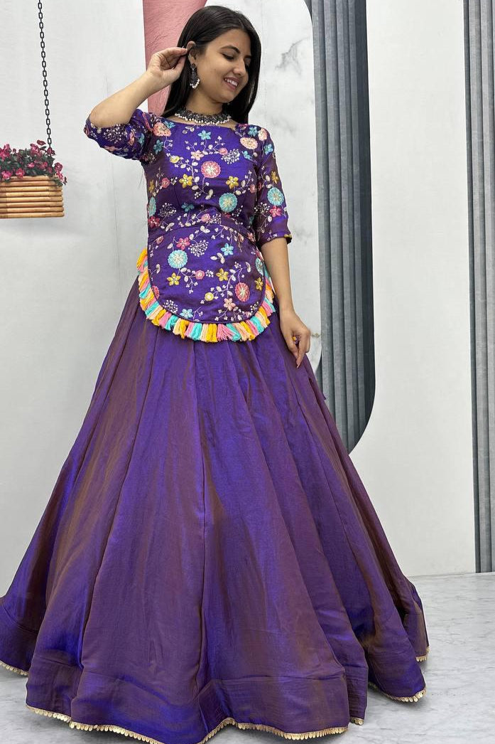 Meherbano Fendy Silk Crop Lehenga Set