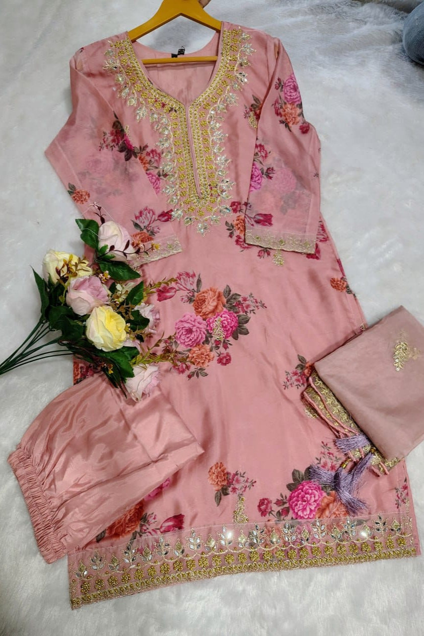 New Launching Noor-E-Safa Tebby Silk Festive Suit Set