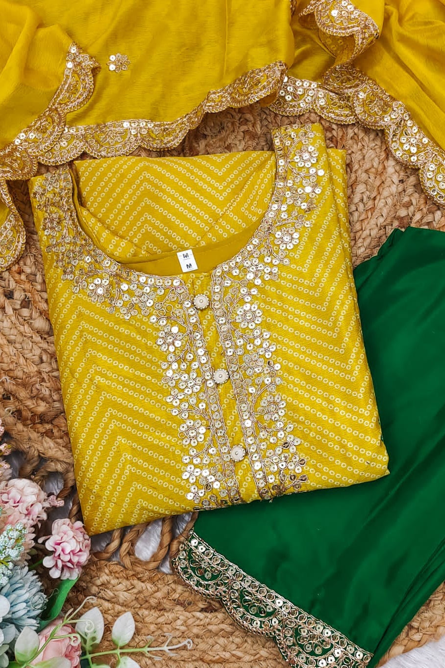Rangriti Bandhni Glow Suit Set