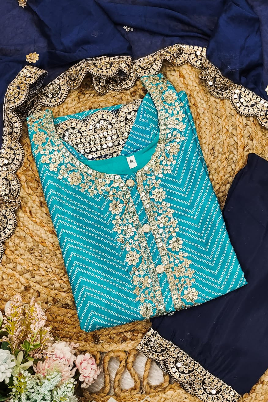 Rangriti Bandhni Glow Suit Set