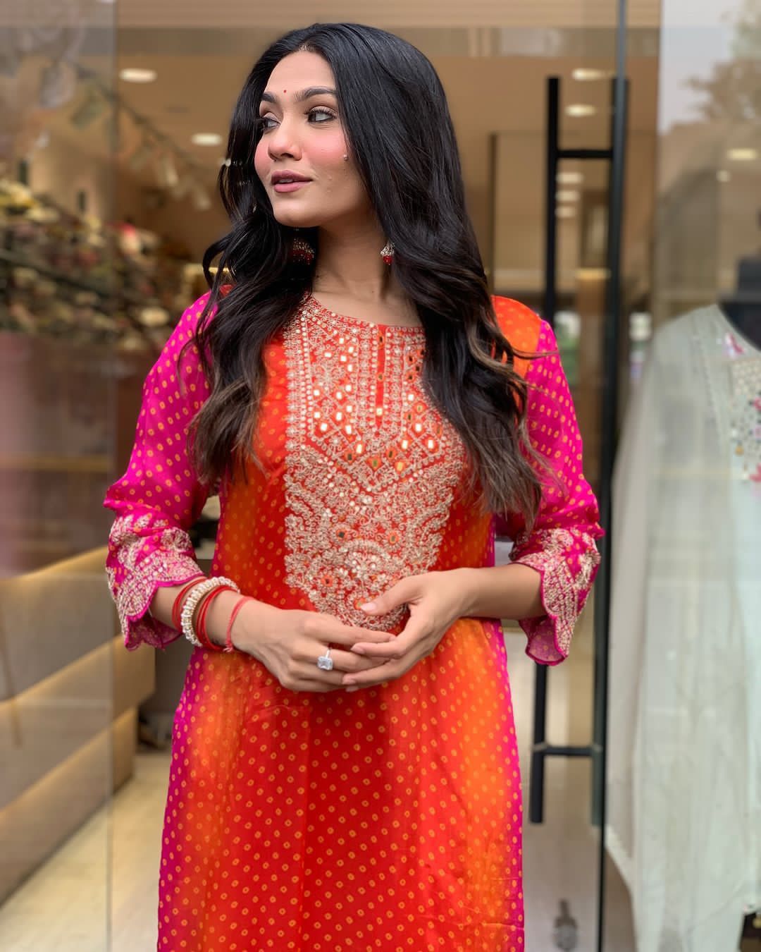 Beautiful Gulnaar Chinon Print Suit Set