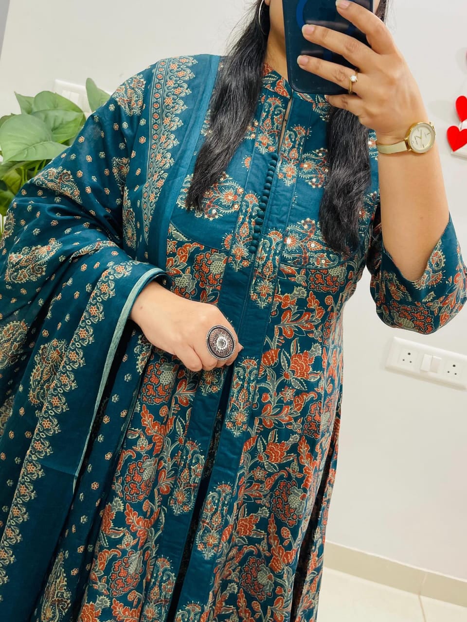 Gulzaar Morpanki Handwork Anarkali Kurta Set
