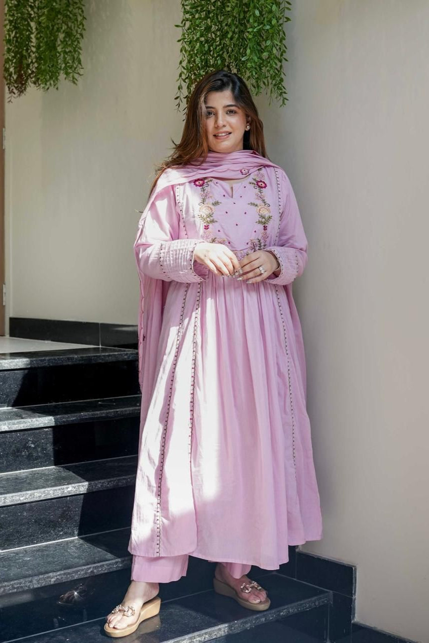 Rooh Chanderi Silk Embroidered Suit Set