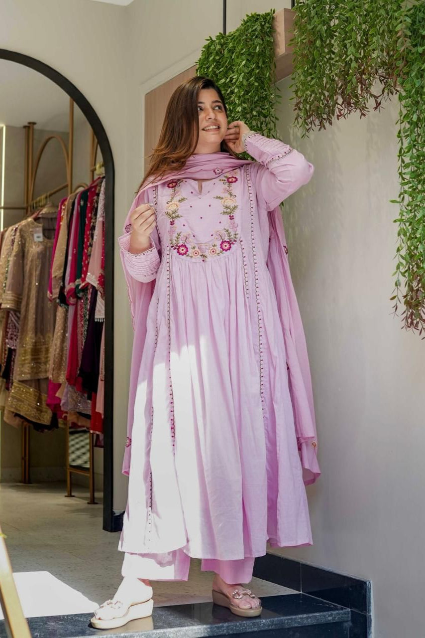 Rooh Chanderi Silk Embroidered Suit Set
