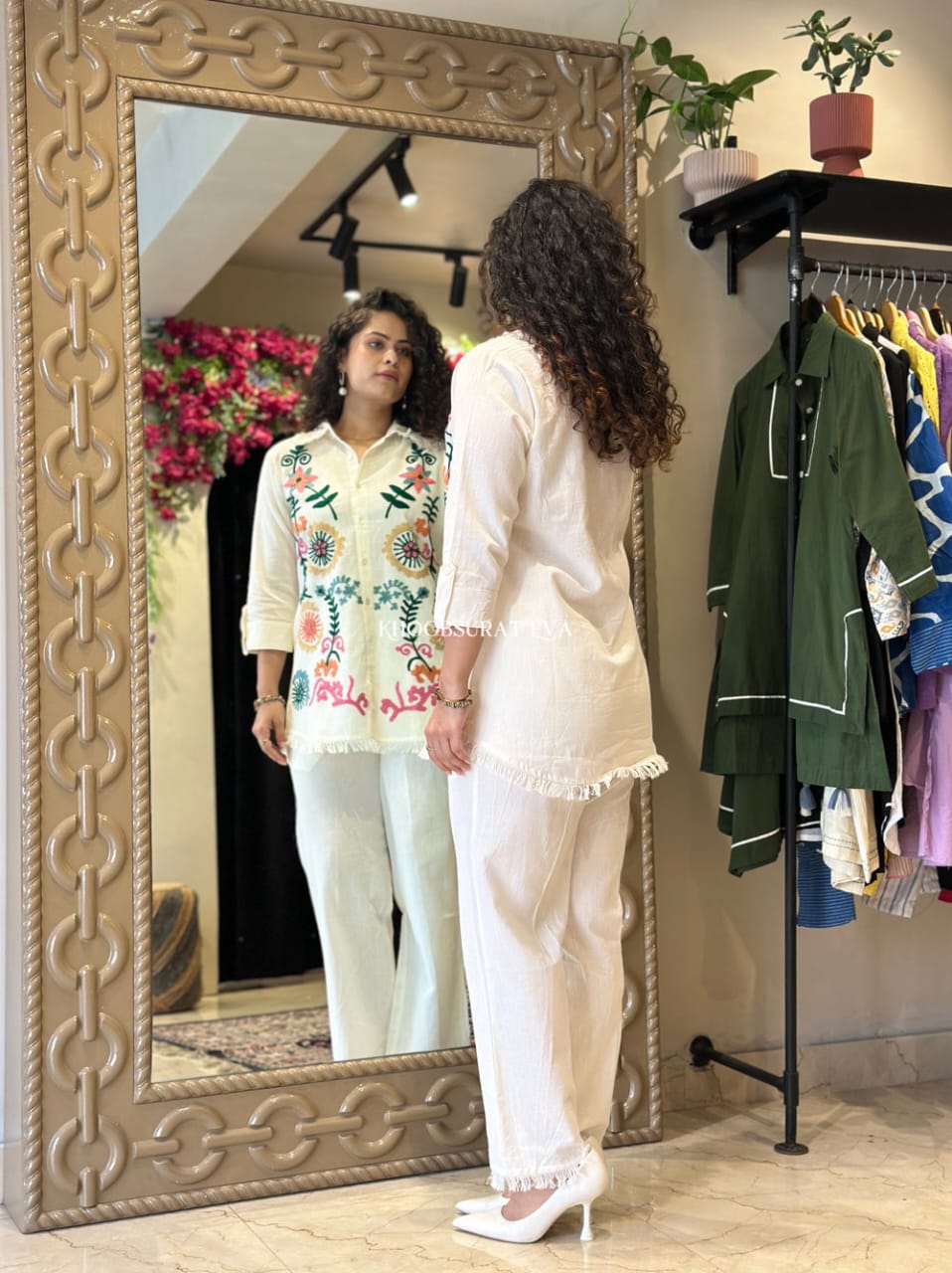 Pearl Flex Cotton Embroidered Co-ord Set