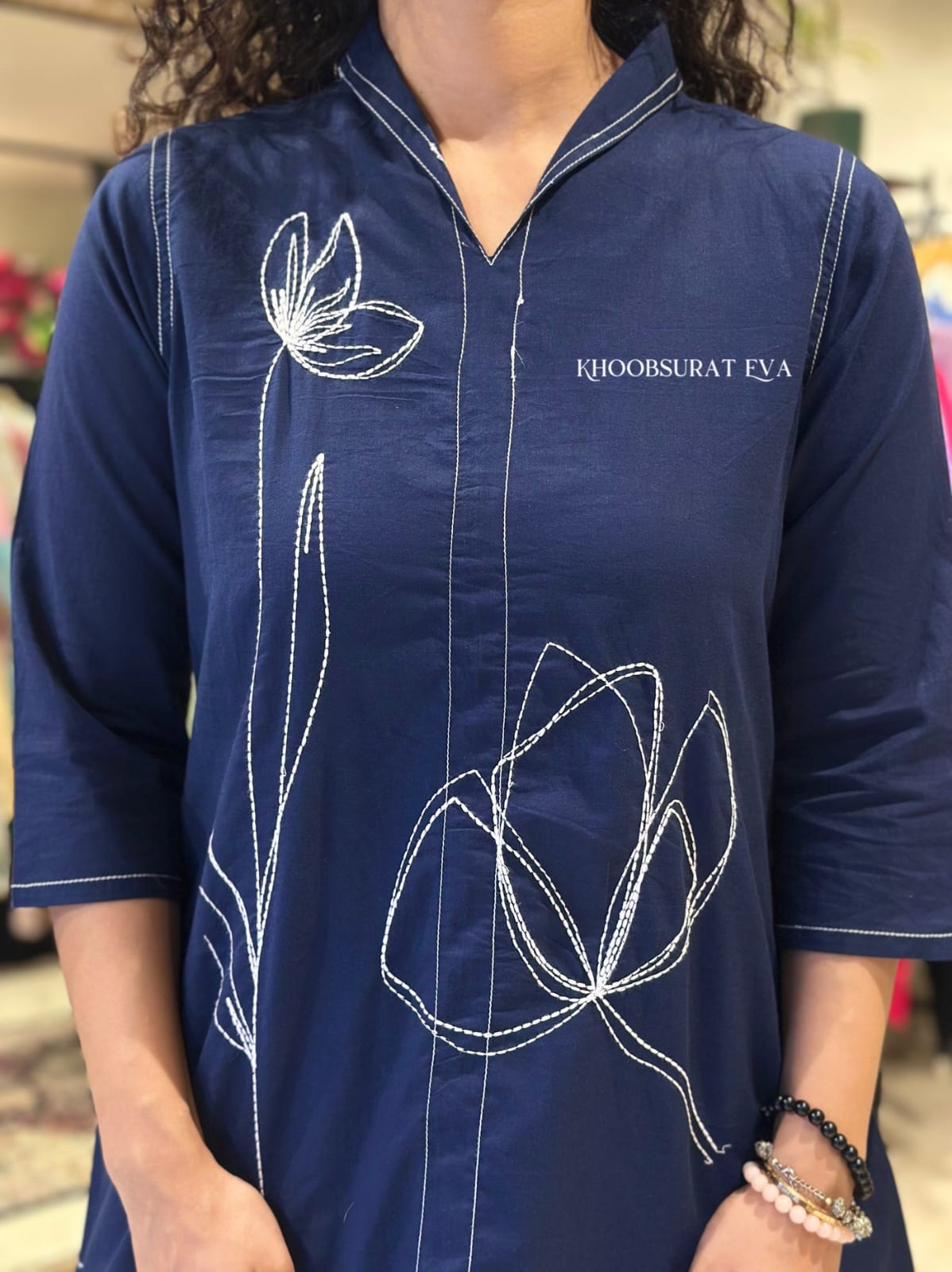 Blue Serenity Embroidered Co-ord Set