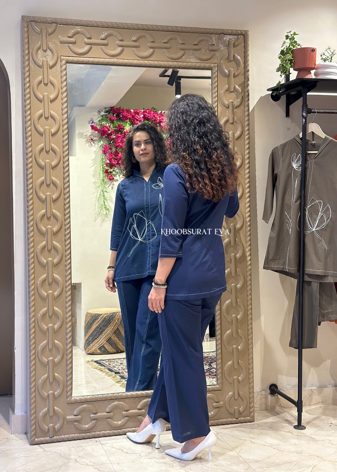 Blue Serenity Embroidered Co-ord Set