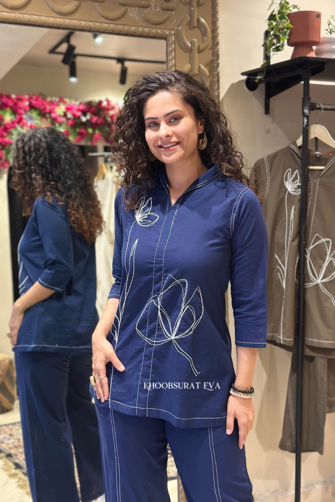 Blue Serenity Embroidered Co-ord Set