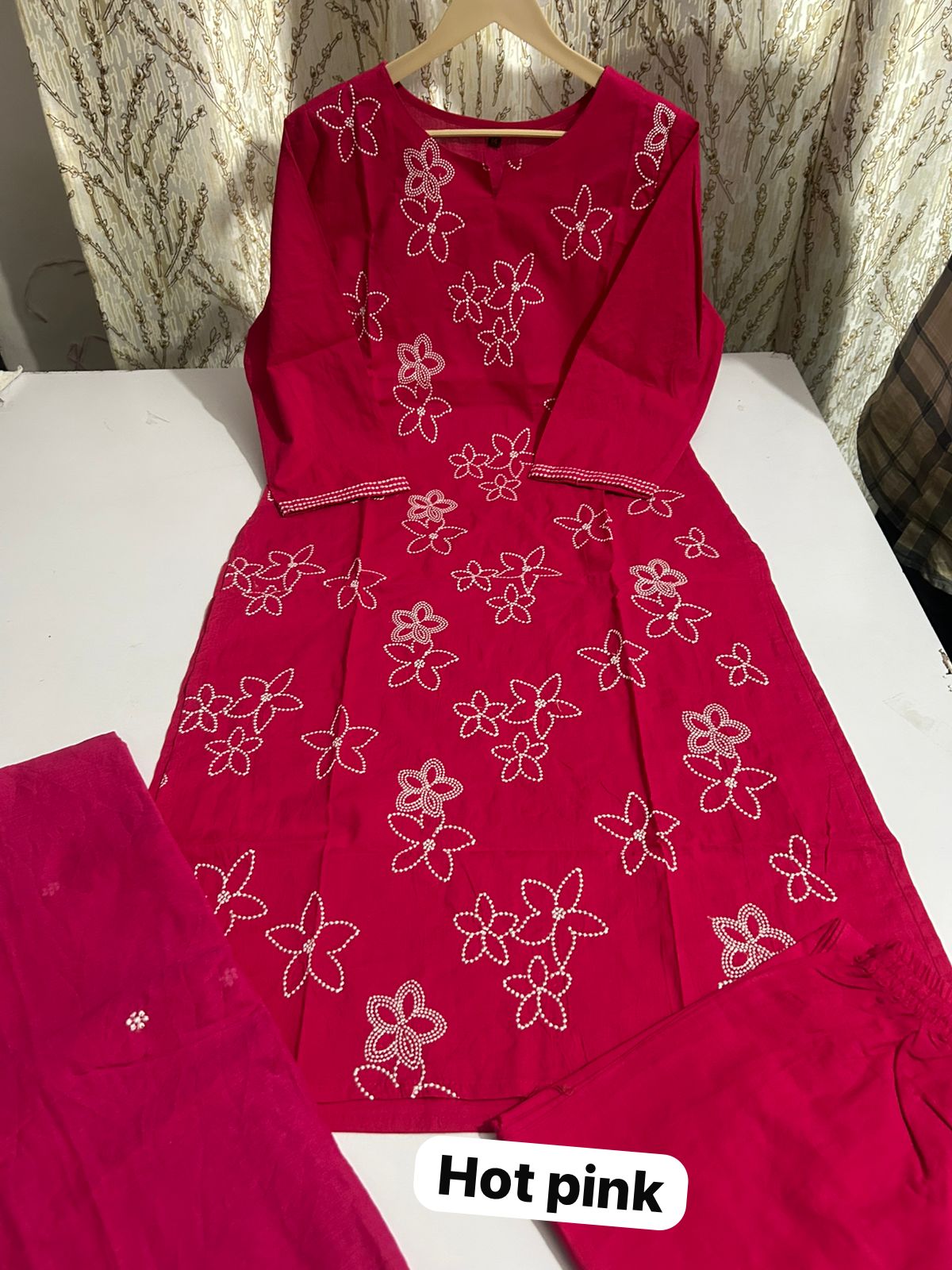 Taj Gulnaaz Pink Embroidered Flex Cotton Khadi Suit Set