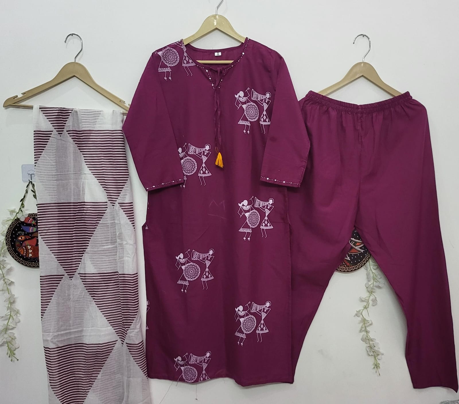 New Launching Cotton Sequin Suit Set