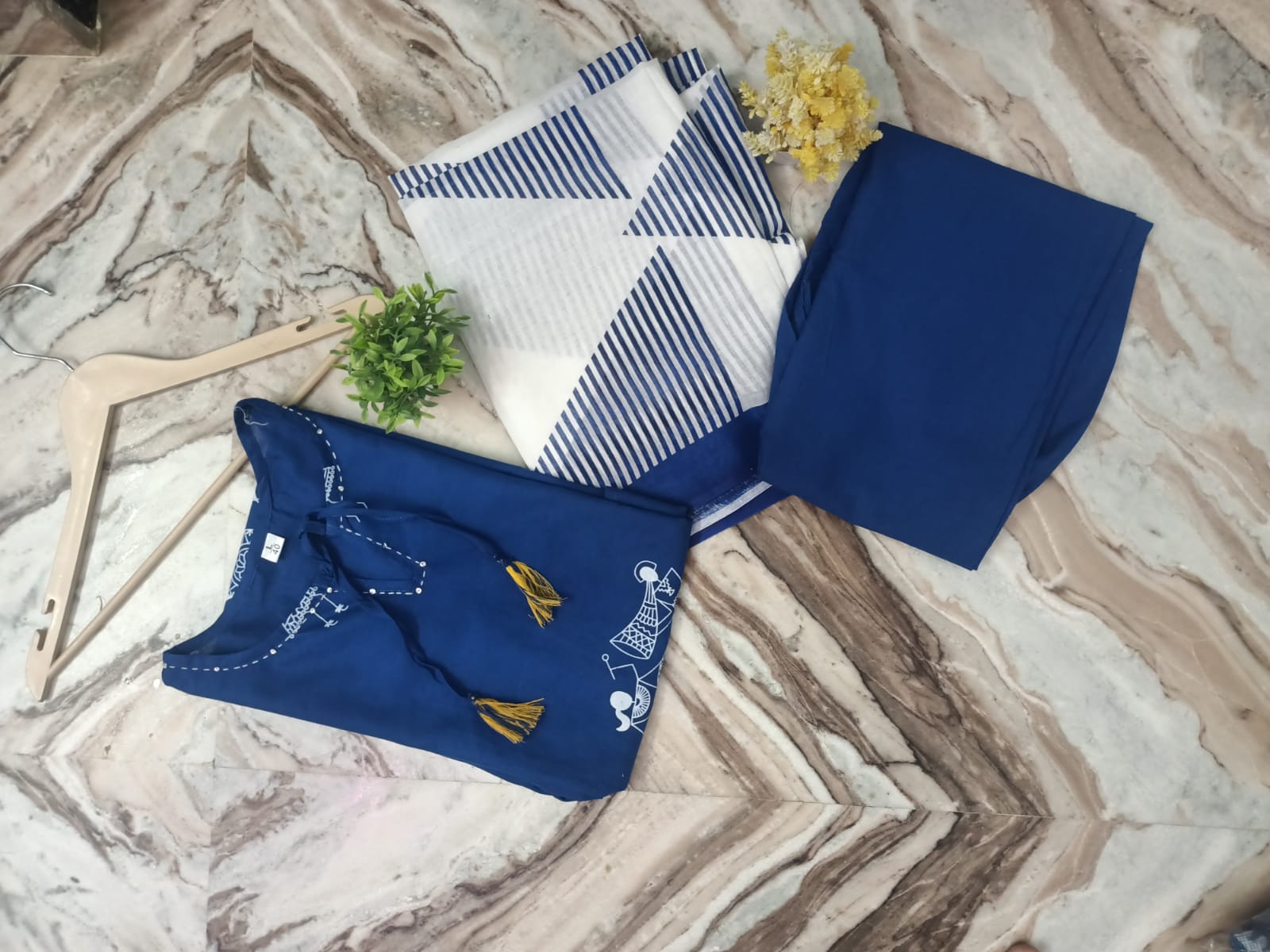 New Launching Cotton Sequin Suit Set