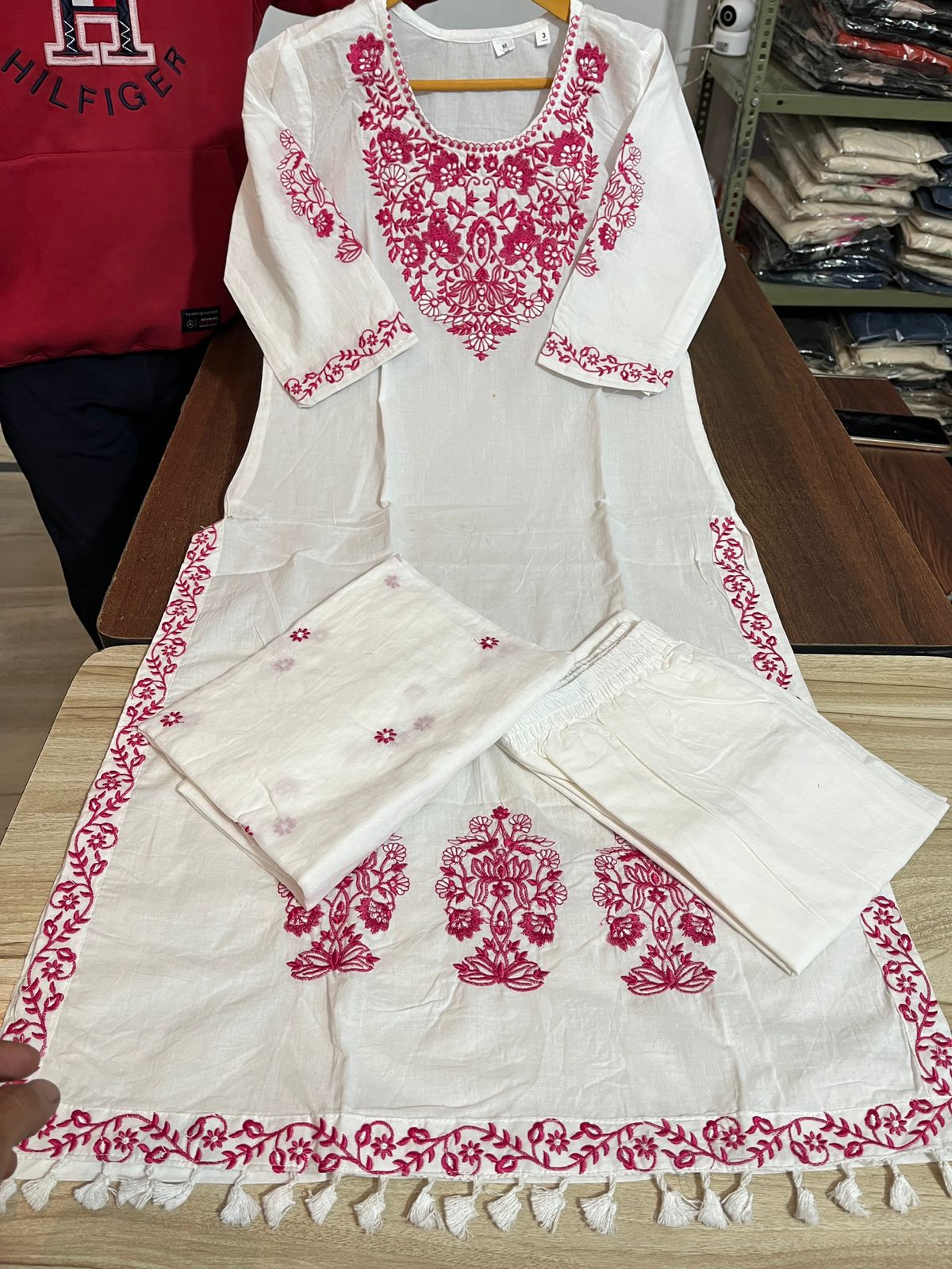 Shubhra Cotton Embroidered Kurta Set