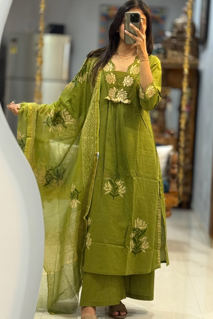 New Launching Cotton Embroidered Suit Set