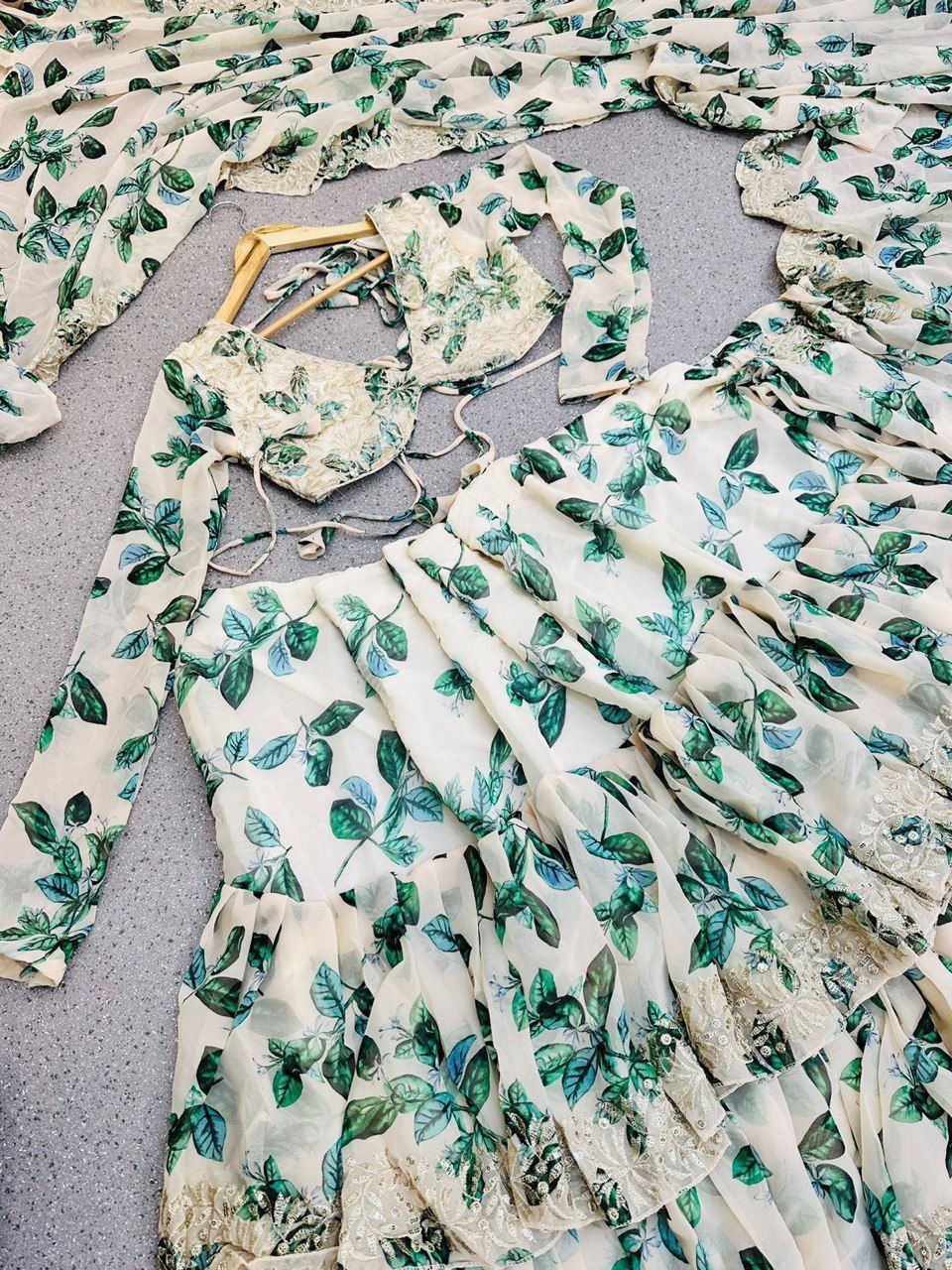 Sunehri White Designer Ready-to-Wear Sequins Saree