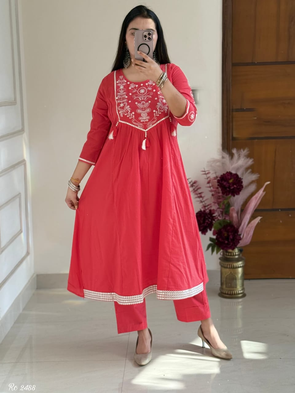 Rosika Cotton Embroidered Suit Set