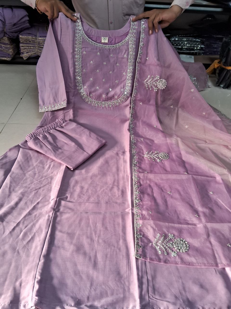 Nidhi Aabha Blend Silk Anarkali Set