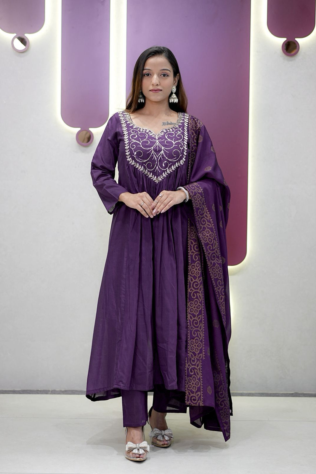 Aaradhya Chanderi Silk Kurta Set