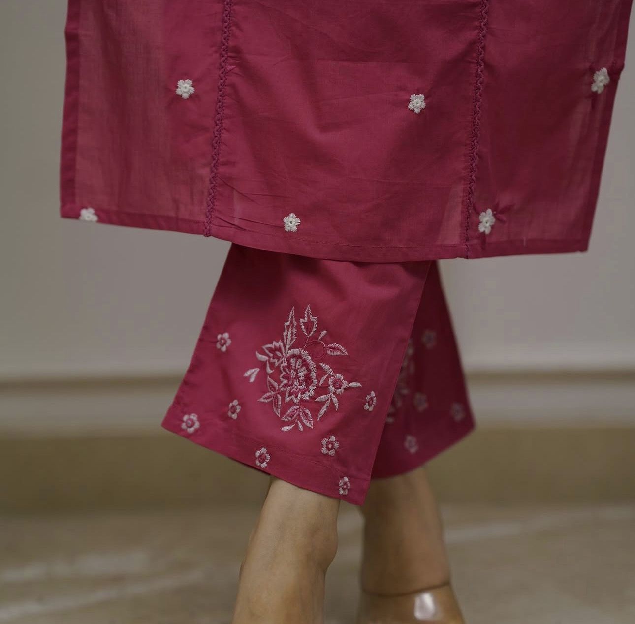 Pink Aafreen Premium Cotton 3-Piece Set