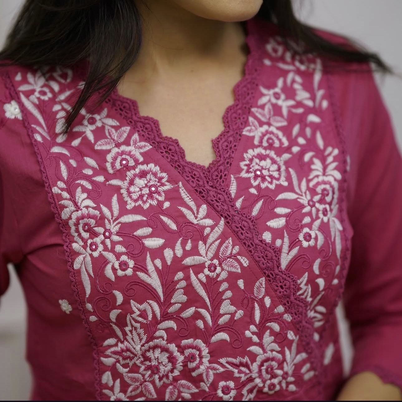 Pink Aafreen Premium Cotton 3-Piece Set