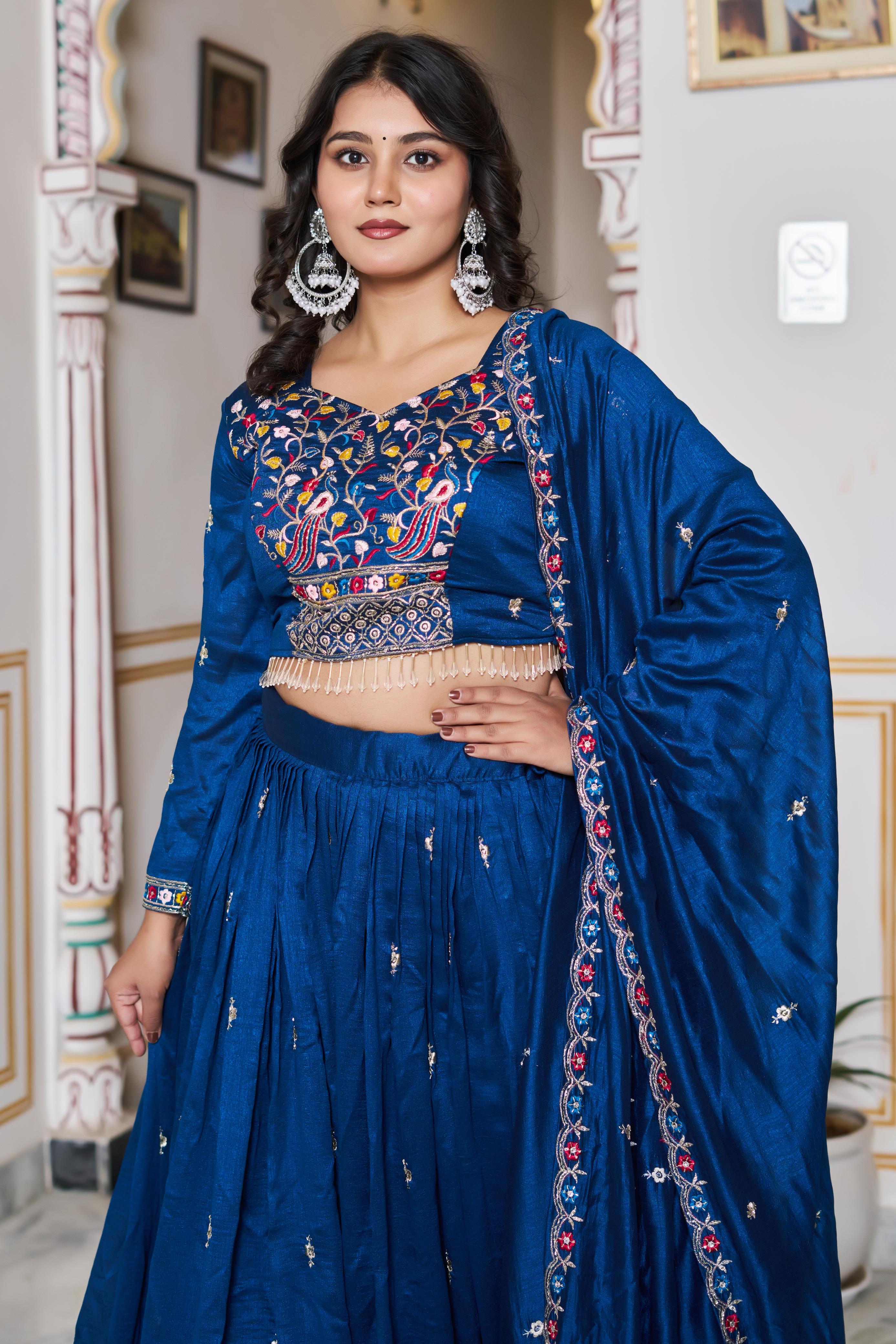 hahana Vichitra Silk Wedding Lehenga Choli