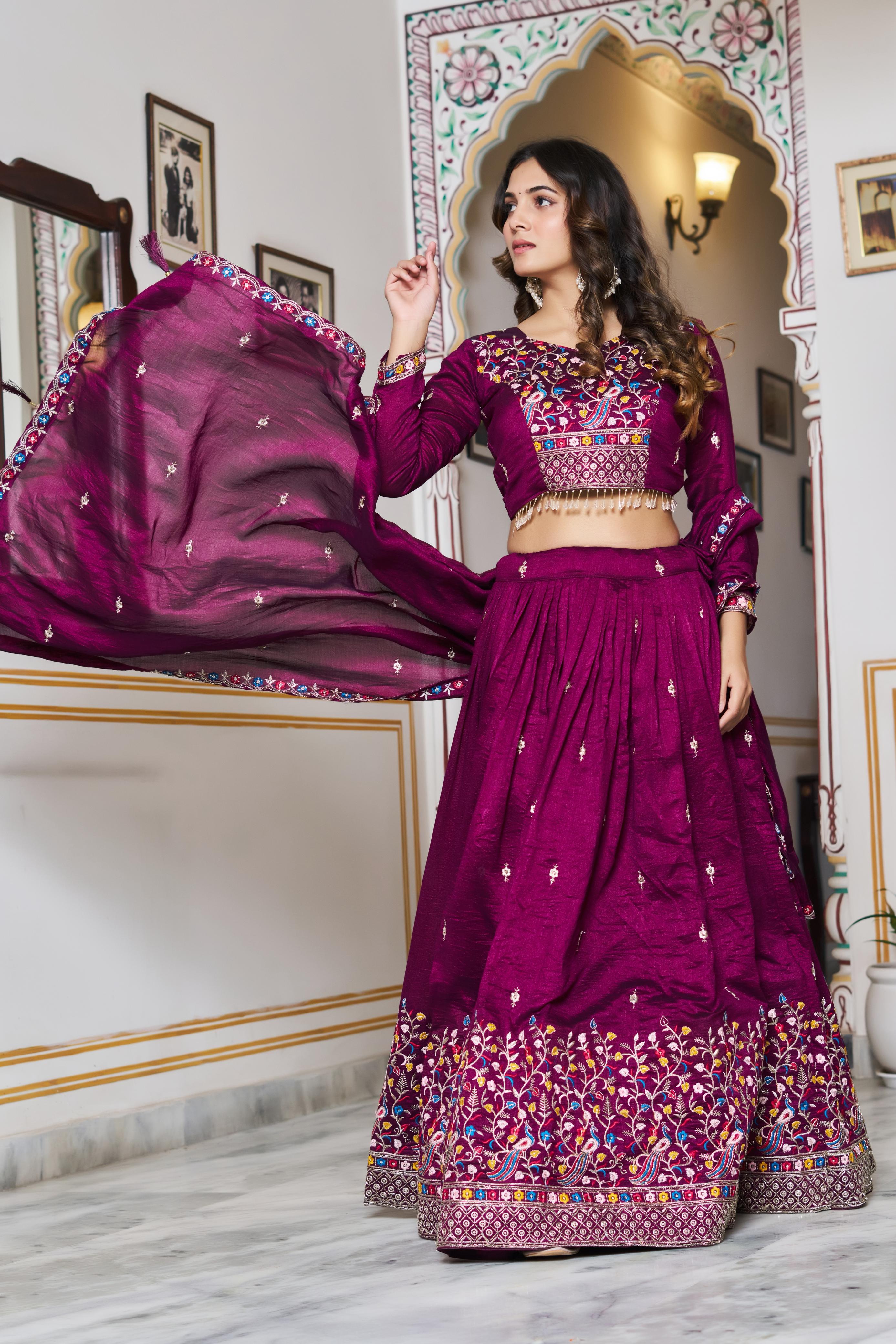 hahana Vichitra Silk Wedding Lehenga Choli