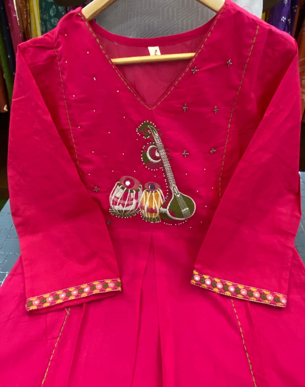 GulabSaaz Pastel Cotton Embroidered Suit Set