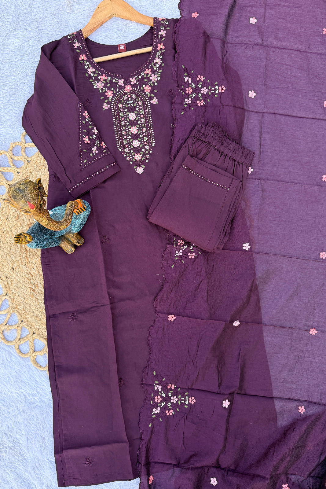 Purple Sugandha Designer 3-Piece Set