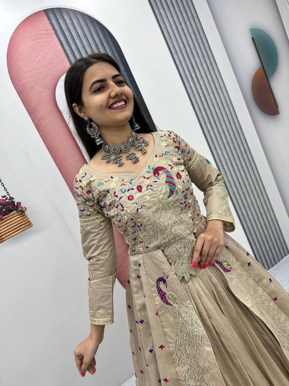 Royal Amethyst Festival Special Crop Top with Shrug Lehenga Set
