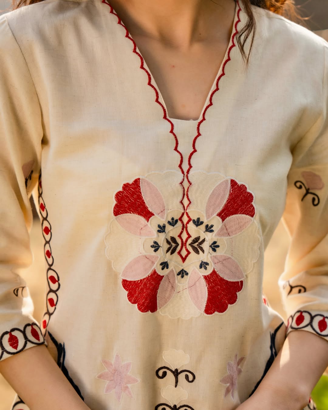 Agnira Threadcrafted Cotton Flex Co-Ord Set