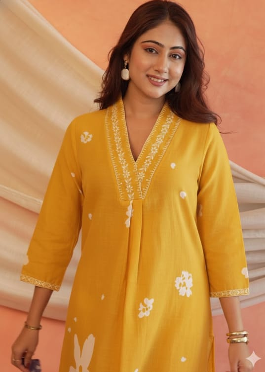 Aarya Cotton Embroidered Suit Set