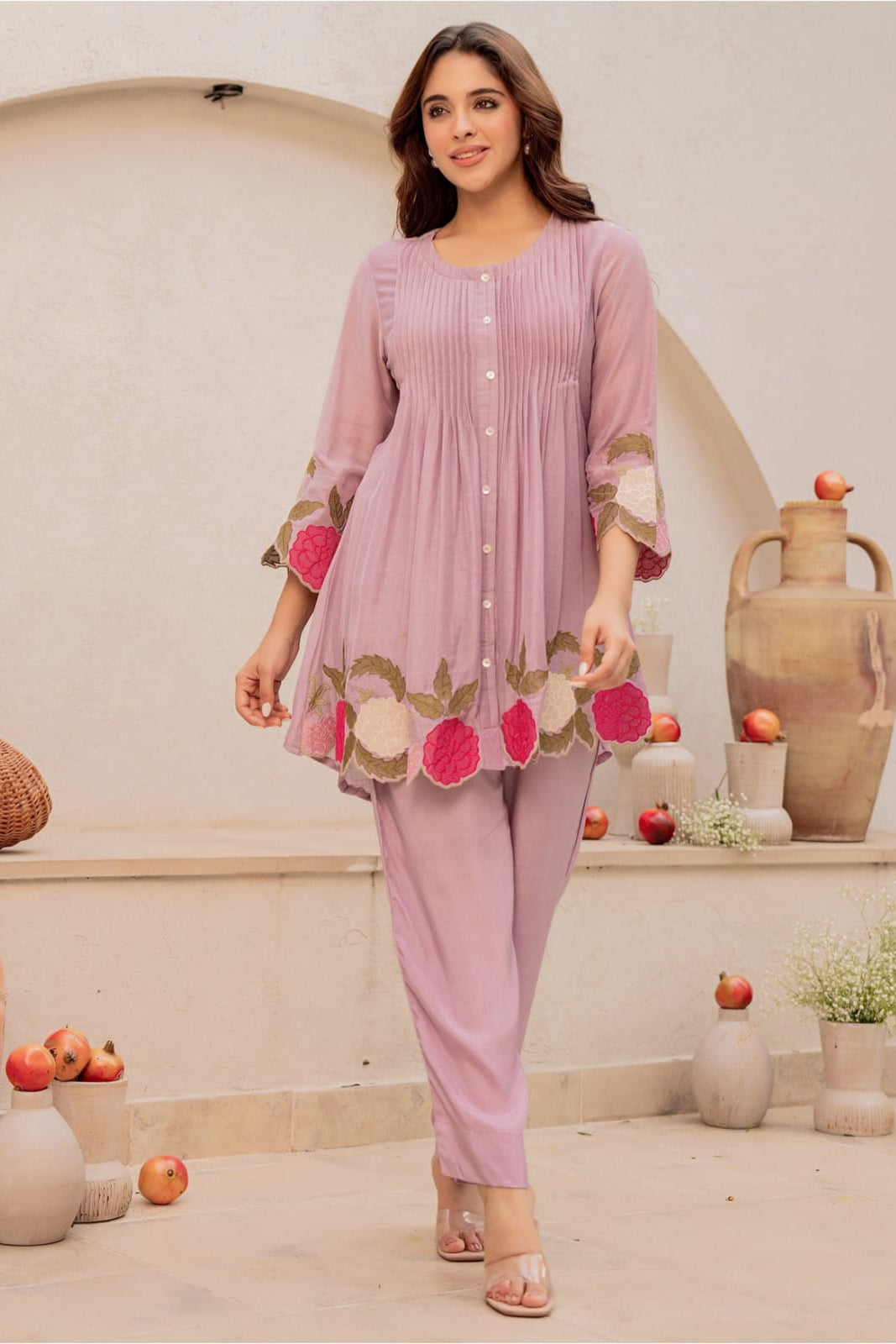 Light Purple Aarya Cotton Co-Ord Set
