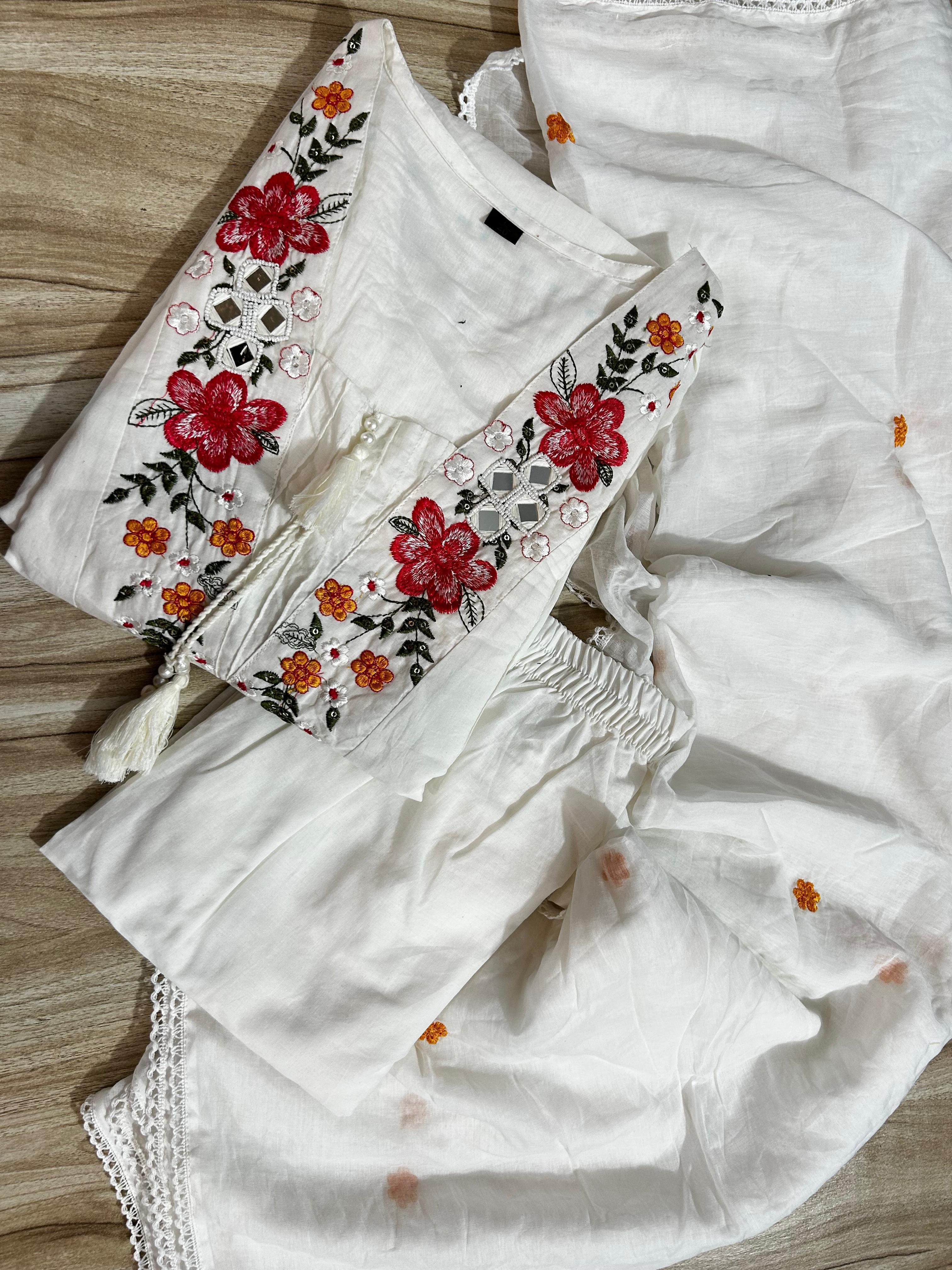 Kaalika Handcrafted Pure Cotton A-Line Suit Set