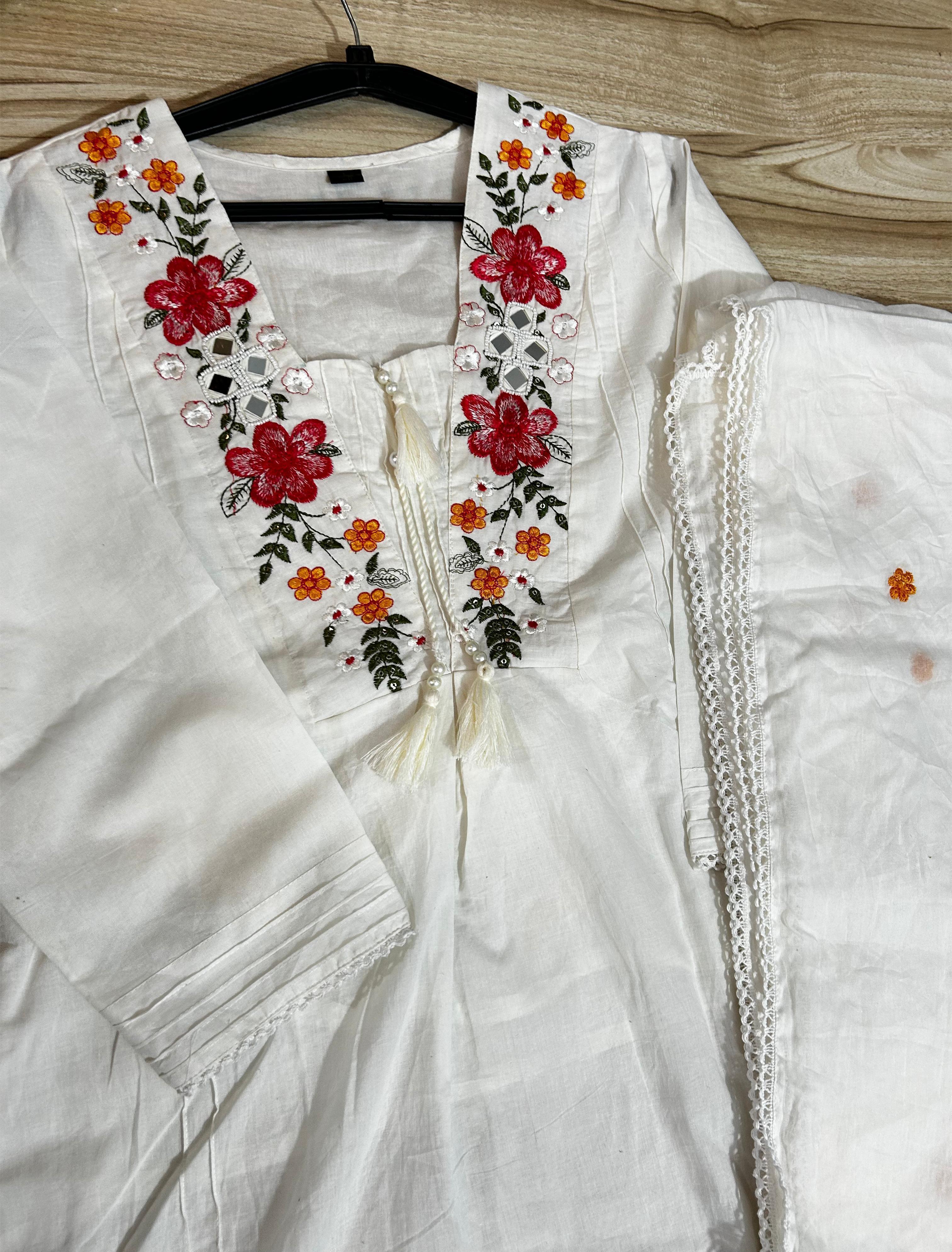 Kaalika Handcrafted Pure Cotton A-Line Suit Set