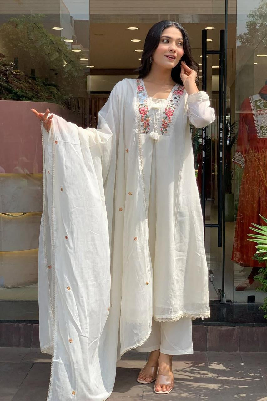 Kaalika Handcrafted Pure Cotton A-Line Suit Set