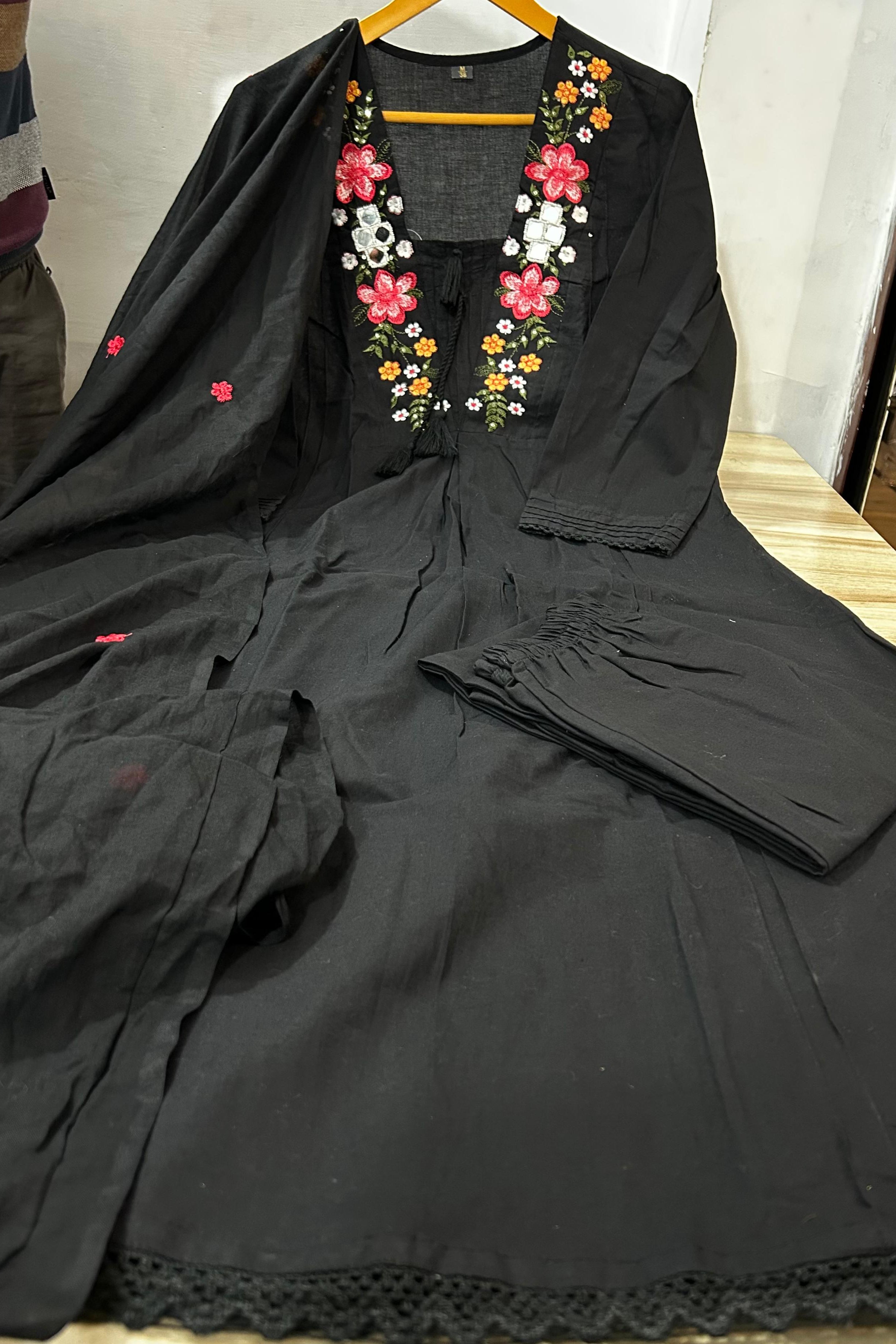 Kaalika Handcrafted Pure Cotton A-Line Suit Set