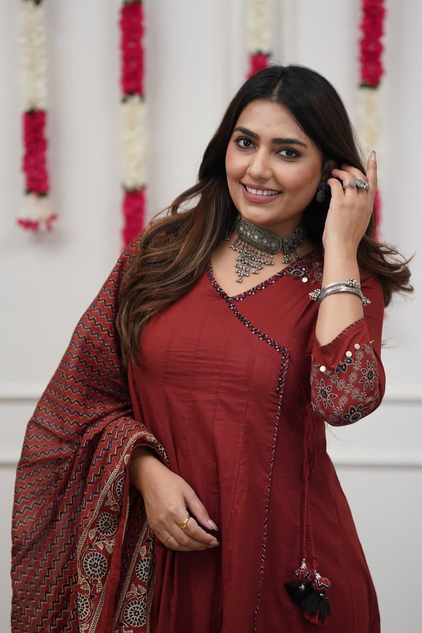 Shyamika Anarkali Kurti Pant Dupatta Set