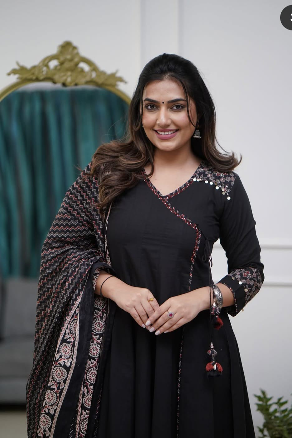 Shyamika Anarkali Kurti Pant Dupatta Set