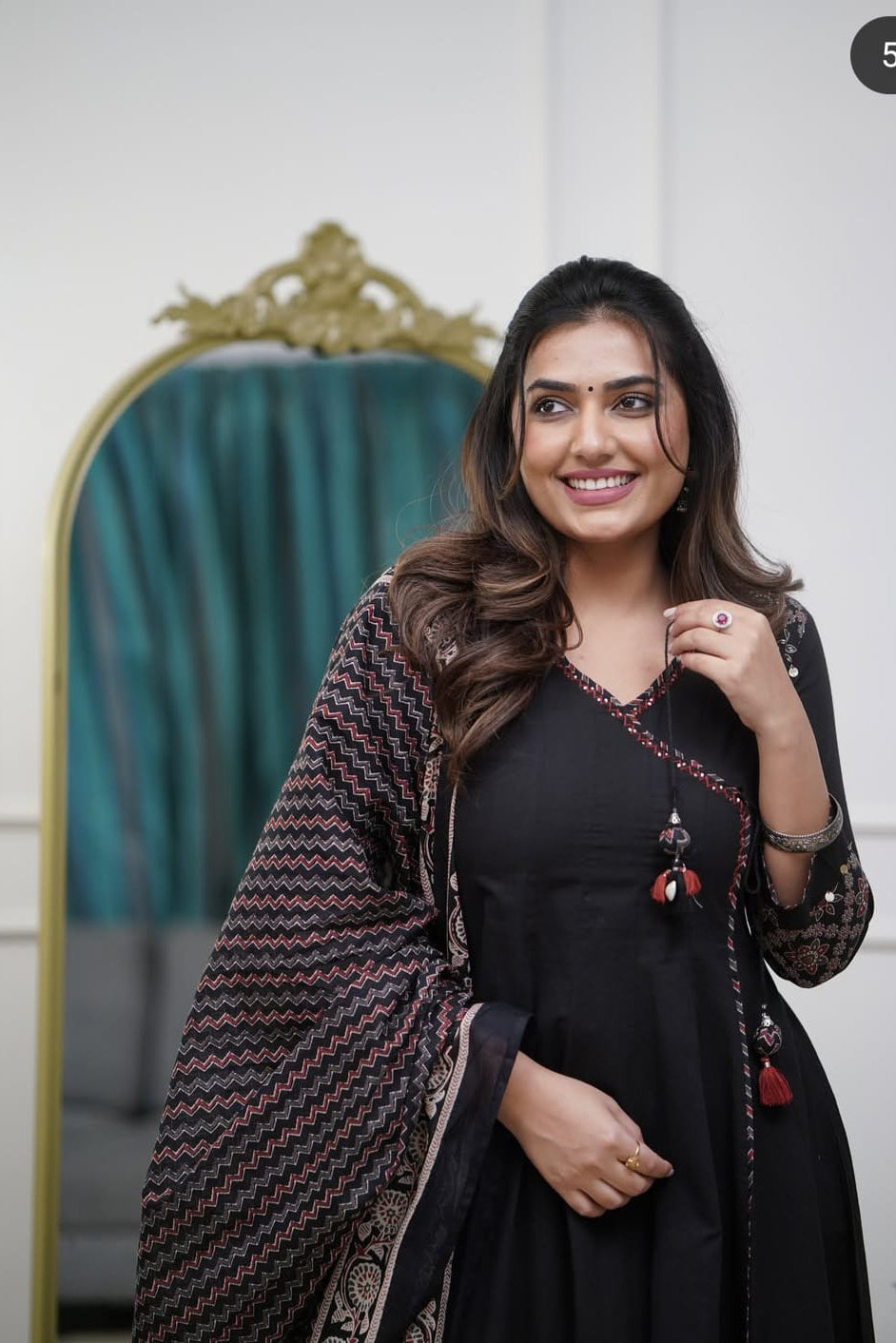 Shyamika Anarkali Kurti Pant Dupatta Set
